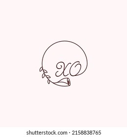 XO initial logo letters in high quality professional design that will print well across any print media