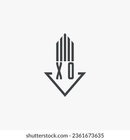 XO initials Real Estate Logo stock illustration. Logo vector