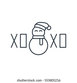 xo xo isolated line icon on white background