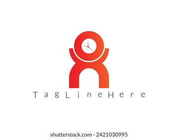 XO letzteres Uhrenlogo. Dieses Logo kann für Uhrmacherdesign verwendet werden