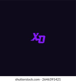 XO letter cool and sporty design techno sport logo with bold monogram style
