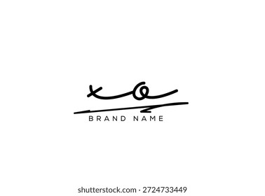 XO Buchstaben elegante kursive Schönheit Handschrift Logo. symbol design| typografie logo| schöpferische marke| firma identität| signatur logo.