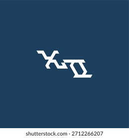 XO letter initial esport concept design minimalist techno style monogram modern logo