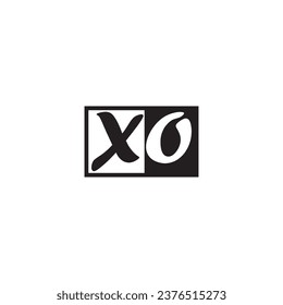XO letter logo creative design with vector graphic XO simple and modern logo