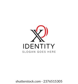 XO-Brief-Logo kreatives Design mit Vektorgrafik XO einfach und modern Logo