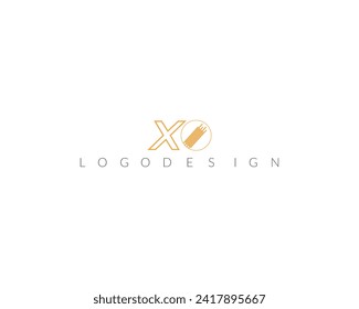 XO letter logo design with a circle shape. XO circle and cube shape logo design.