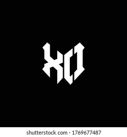 xo logo monogram with shield shape design template