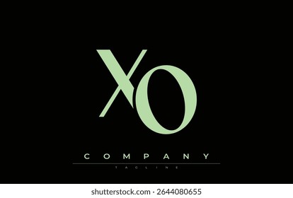 XO Modern Initials Logo Design. Branding logo with stylized initials showcasing bold design and modern aesthetic. Ideal for professional business branding or creative projects focusing on minimalistic