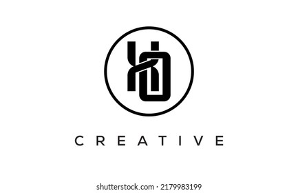 XO monogram. eye-catching Typographic logo design with circle, very creative stylish lettering logo icon for your business and company