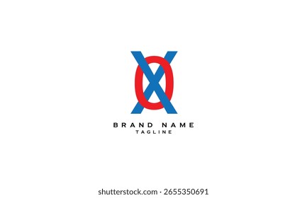 XO, OX, Abstract initial monogram letter alphabet logo design