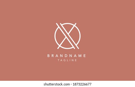XO OX Alphabet initial Letter Monogram Icon Logo vector illustration