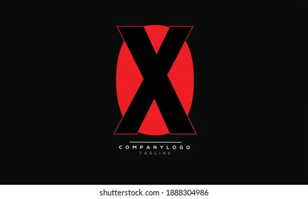 XO OX icon monogram letter text alphabet logo design
