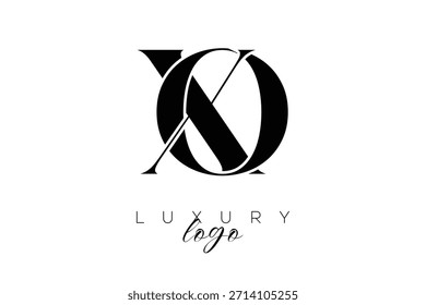 XO Serif Letter Monogram Typography Logo for Elegant Premium Branding Identity