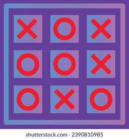 XO tic tac toe board icon, vector illustration, can be used for web, mobile, ui