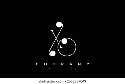 XO Typography Logo Design. Stylish monogram design depiction featuring the letters X and O combined in an artistic signature style, delivering a unique and creative visual representation.