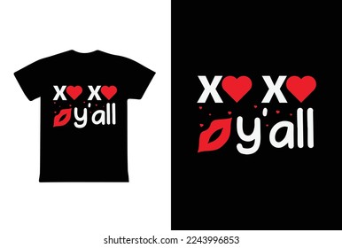 Xo Xo Y'all T-shirt design Template