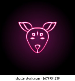 Xoloitzcuintle neon icon. Simple thin line, outline vector of dia de muertos icons for ui and ux, website or mobile application