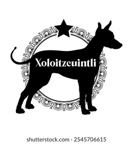 

Xoloitzcuintli dog silhouette, dog, dog breeds,  vector, silhouette, logo design, animal, illustration, icon, sign, black, pet