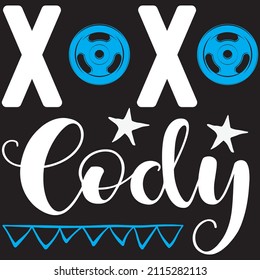 xoxo cody t shirt design, vector file.