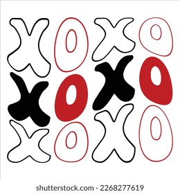 Xoxo, Happy valentine shirt print template, 14 February typography design