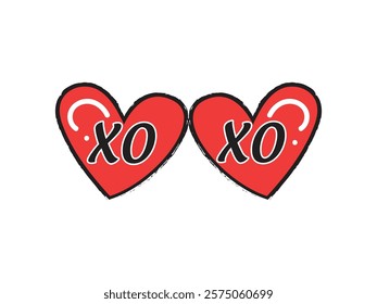 XoXo heart design perfect for Valentine’s Day cards and love themed creations