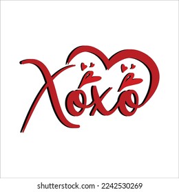 Xoxo Heart Valentine Svg for Shirt