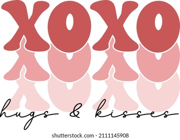 xoxo hugs  kisses t shirt design  svg