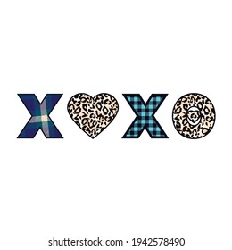 XOXO Leopard With Abstract Vector Seamless Pattern #20