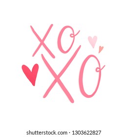 Xoxo With Love And Romance Vector