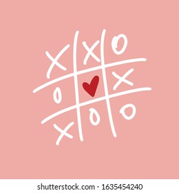 Xoxo phrase vector lettering. Modern brush calligraphy. Romantic illustration isolated on pink background eps 10