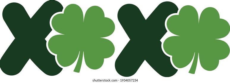 XoXo mit Shamrocks| St. Patrick's Day Design