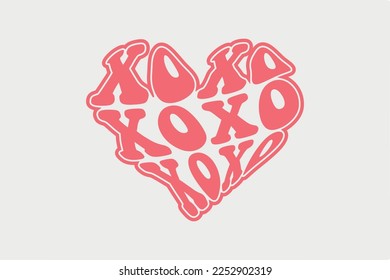 Xoxo SVG Valentine's Day typography quotes t shirt design svg