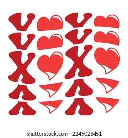 Xoxo Valentine svg t-shirt design