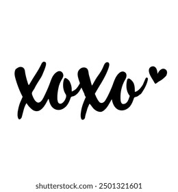 xoxo valentines day design vector