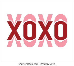 Xoxo Valentine's T-shirt,14 February, happy Valentines, Mini Valentine, Kids Valentine, Valentine T-shirt Design, Cut File For Etsy And Silhouette 