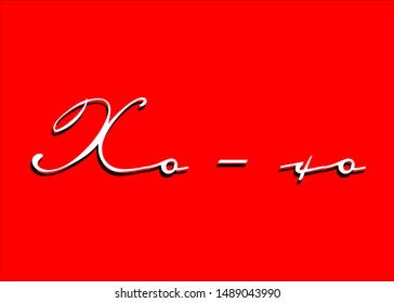 XoXo. Vector hand painted illustration with love letter.