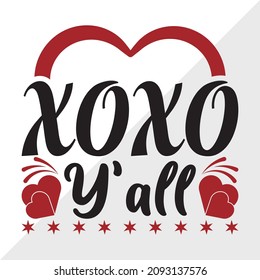 XOXO Y'all Printable Vector Illustration