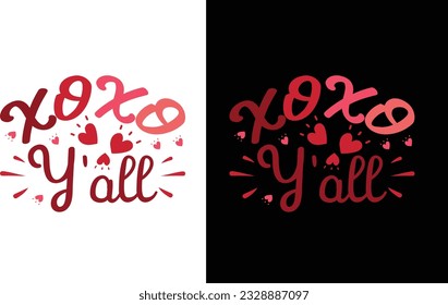 xoxo y'all Svg Design , Lover girl Svg