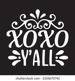 XoXo y'all svg design vector file