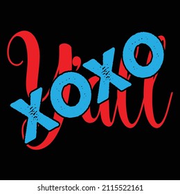 Xoxo Y'all t shirt design, vector file.