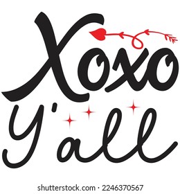 xoxo y'all t shirt design