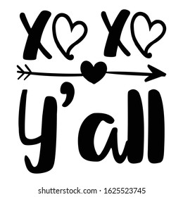 XoXo Y'all Valentine's Day design, Gift Idea