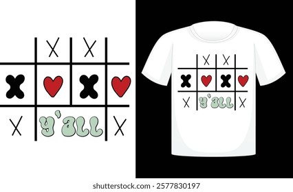 Xoxo Y'all ,Valentine's Day PNG, Retro Sublimation ,Sublimation Valentines ,print T Shirt , etc