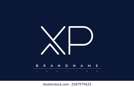 XP Abstract letter logo. This logo icon incorporate with abstract shape in the creative way