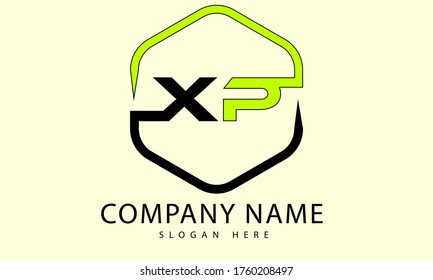 XP company initial letter based logo design vector