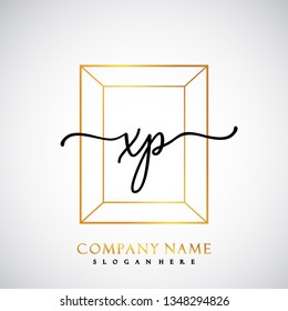XP Initial Handwriting logo template vector