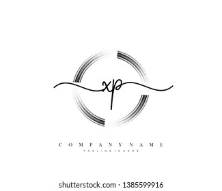 XP initial handwriting logo template vector