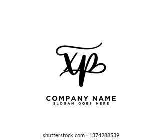 XP Initial Handwriting Logo Vector