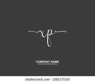 XP Initial handwriting logo vector