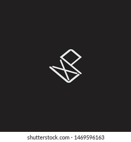 XP Initial Logo letters with rotate squere template